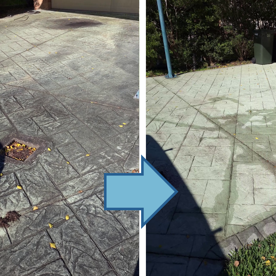 Concrete cleaning transformation